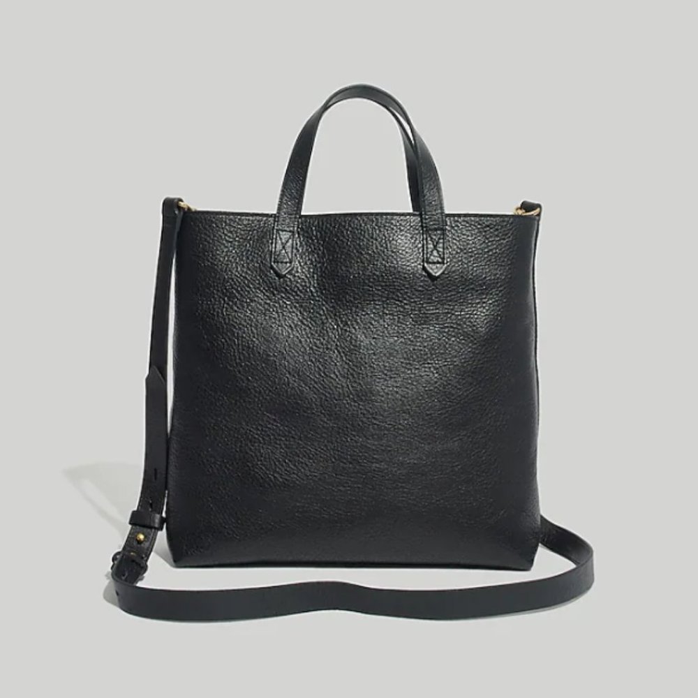 Madewell The Zip-Top Transport Crossbody Leather Bag Black LIKE NEW